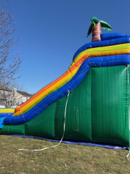 duel203 1744055039 18' Tropical Dual Lane Fun Water Slide with Splash Landings